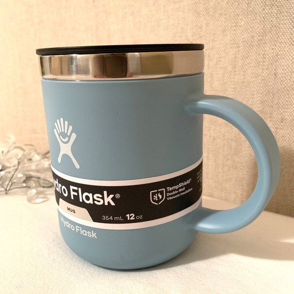 Hydro Flask NEW Mug With Black Lid Colour: Rain 12oz - Picture 3 of 11
